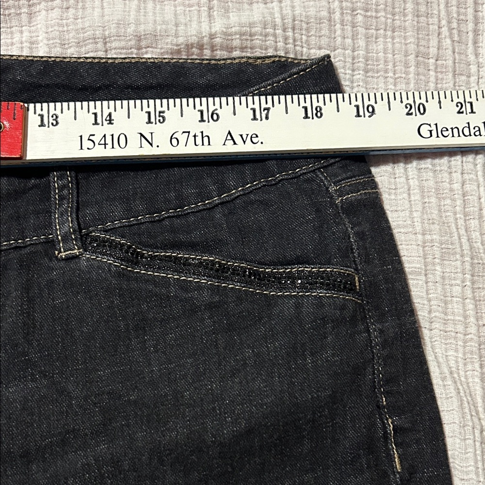 White House Black Market Trouser Women’s Dark Black Stretch Jeans. Classic - Picture 2 of 5